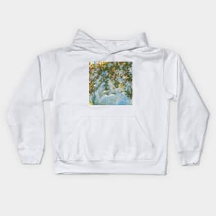 Les Roses by Claude Monet Kids Hoodie